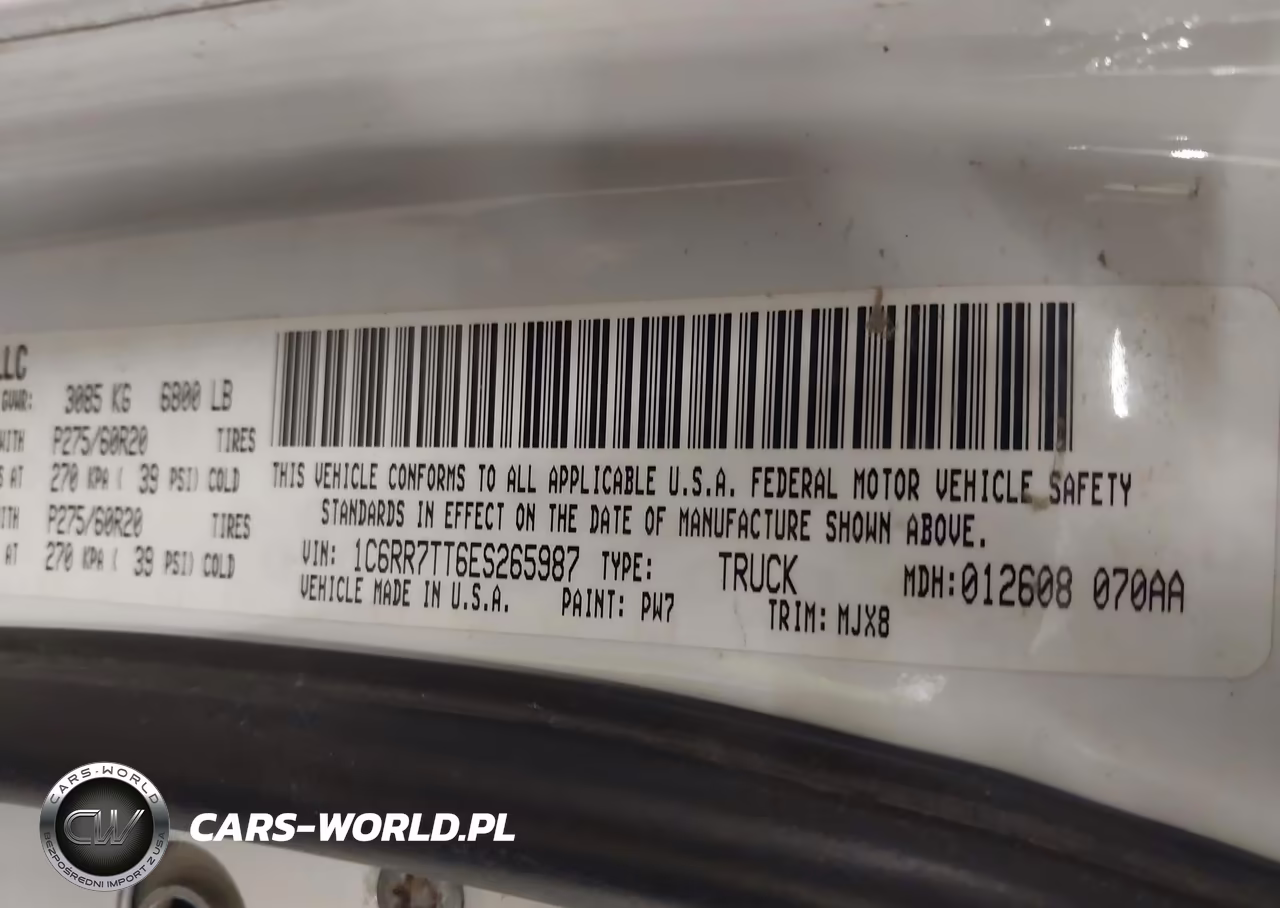 2014 Ram 1500 Big Horn VIN:1C6RR7TT6ES265987 - 9