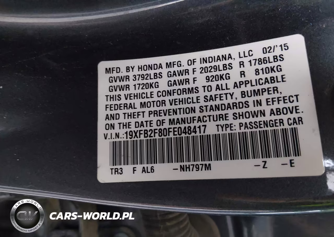 2015 Honda Civic Ex VIN:19XFB2F80FE048417 - 9