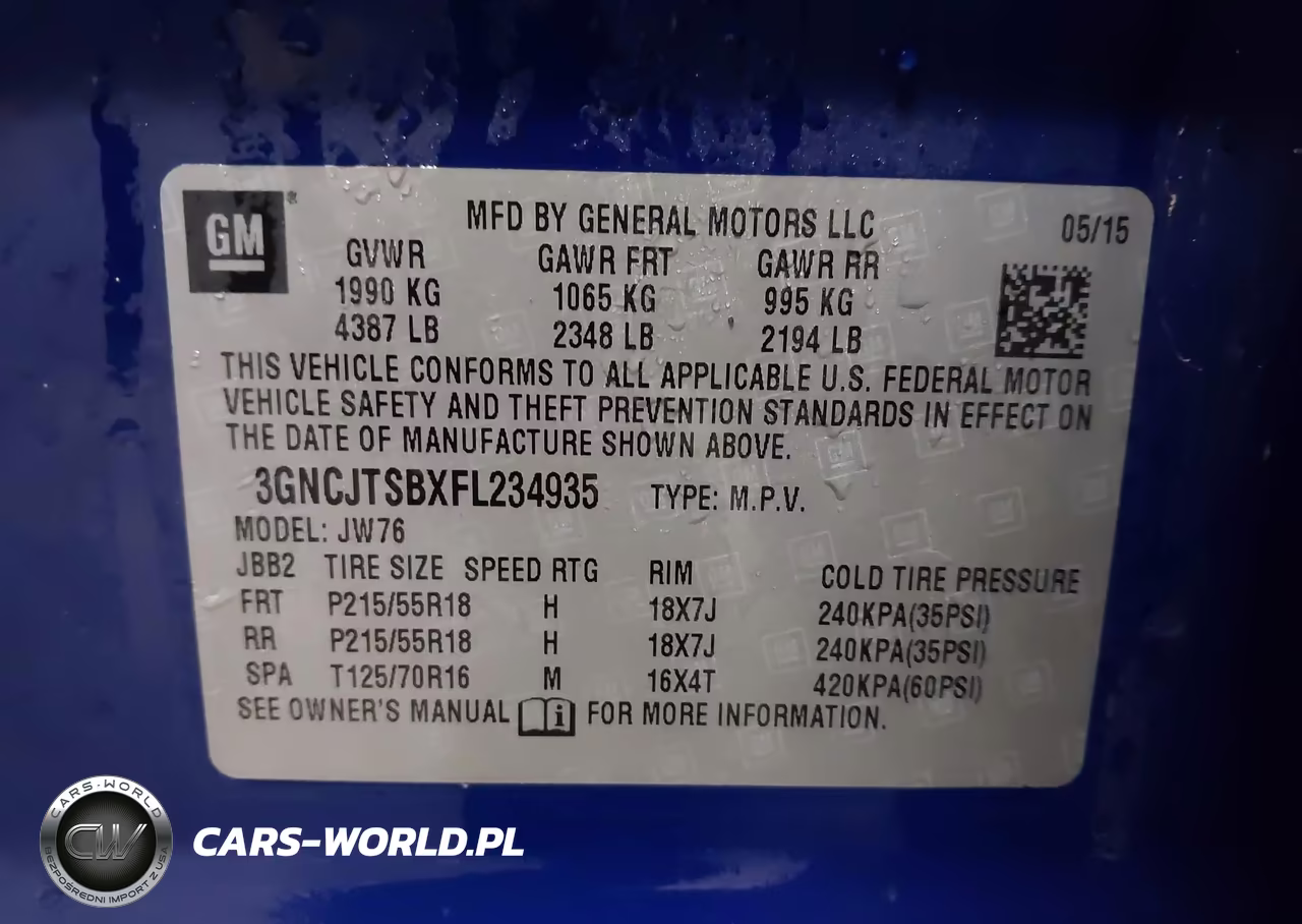 2015 Chevrolet Trax Ltz VIN:3GNCJTSBXFL234935 - 9