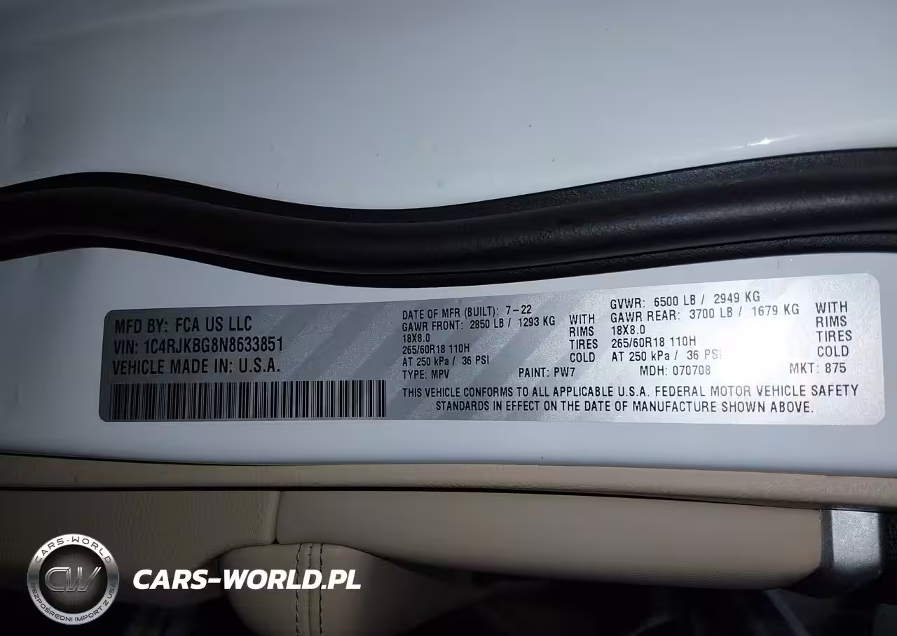 2022 Jeep Grand Cherokee L Limited 4X4 VIN:1C4RJKBG8N8633851 - 9