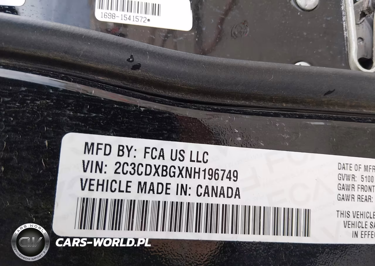2022 Dodge Charger Sxt Rwd VIN:2C3CDXBGXNH196749 - 9
