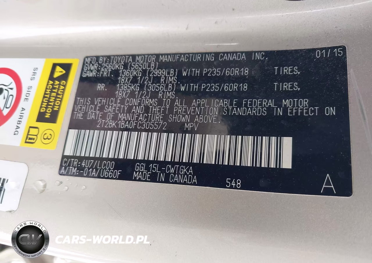 2015 Lexus Rx 350 VIN:2T2BK1BA0FC305572 - 9