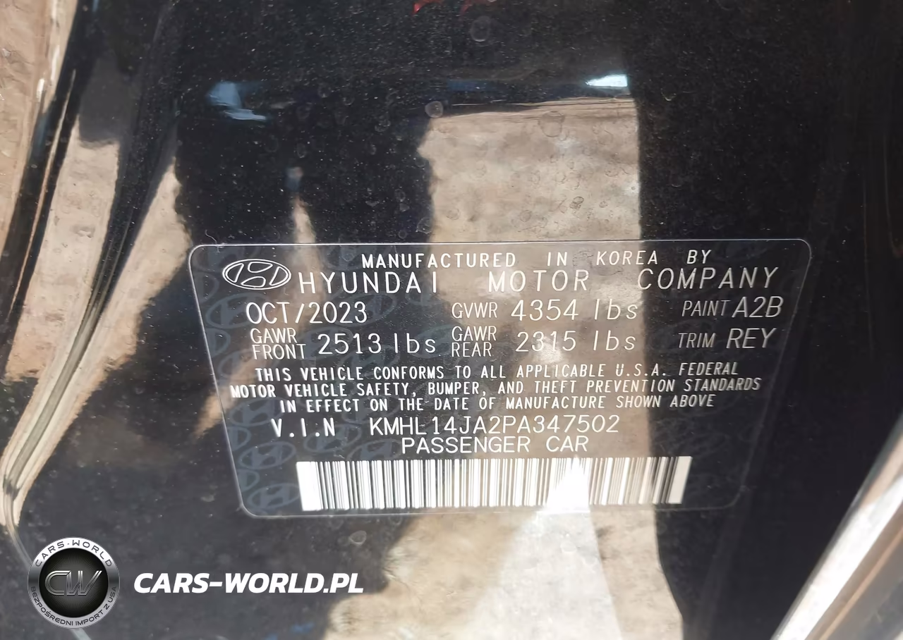 2023 Hyundai Sonata Sel VIN:KMHL14JA2PA347502 - 9