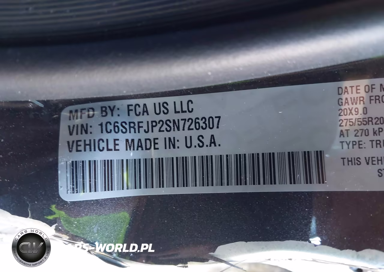 2025 Ram 1500 Laramie 4X4 5'7 Box VIN:1C6SRFJP2SN726307 - 9