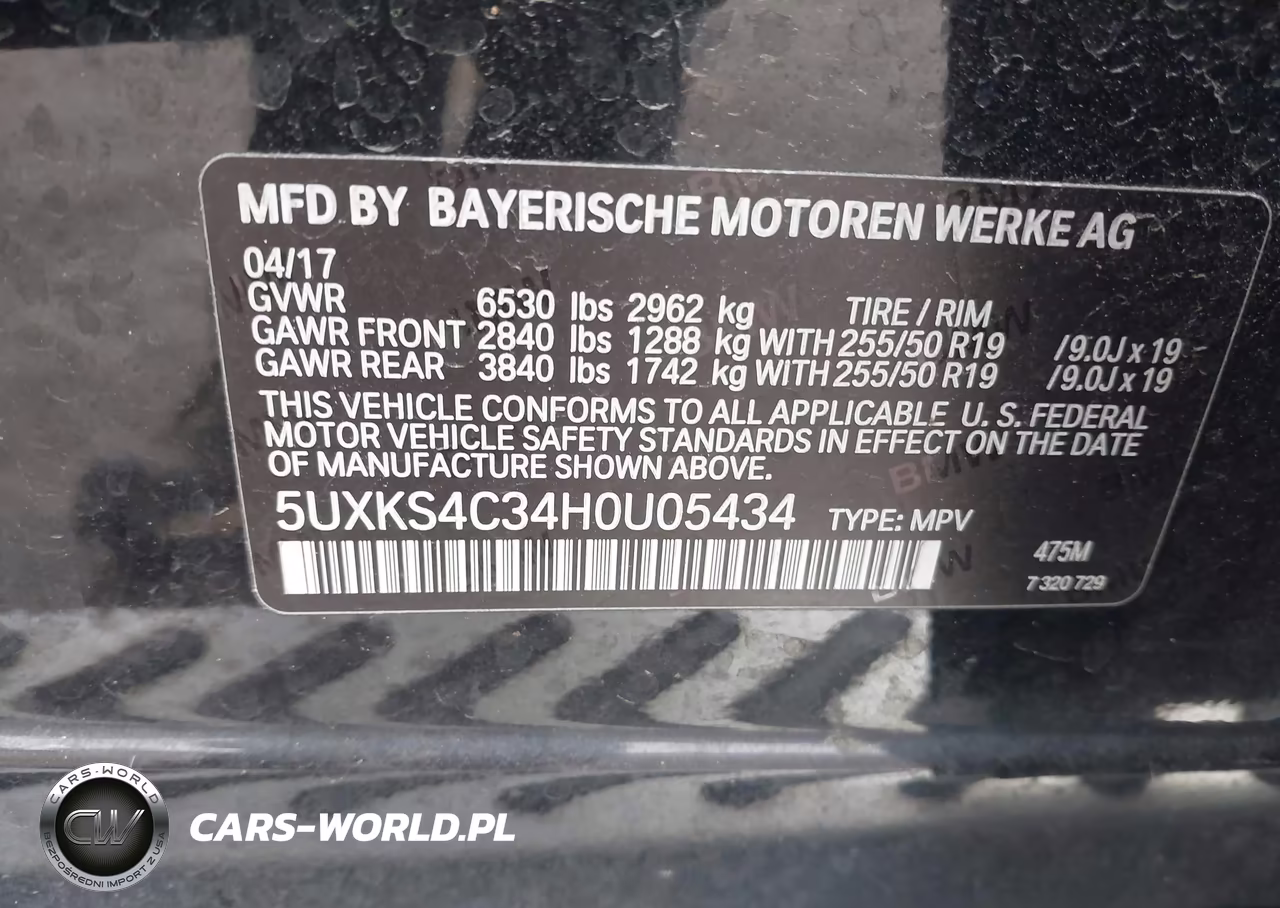 2017 BMW X5 xDrive35D VIN:5UXKS4C34H0U05434 - 9