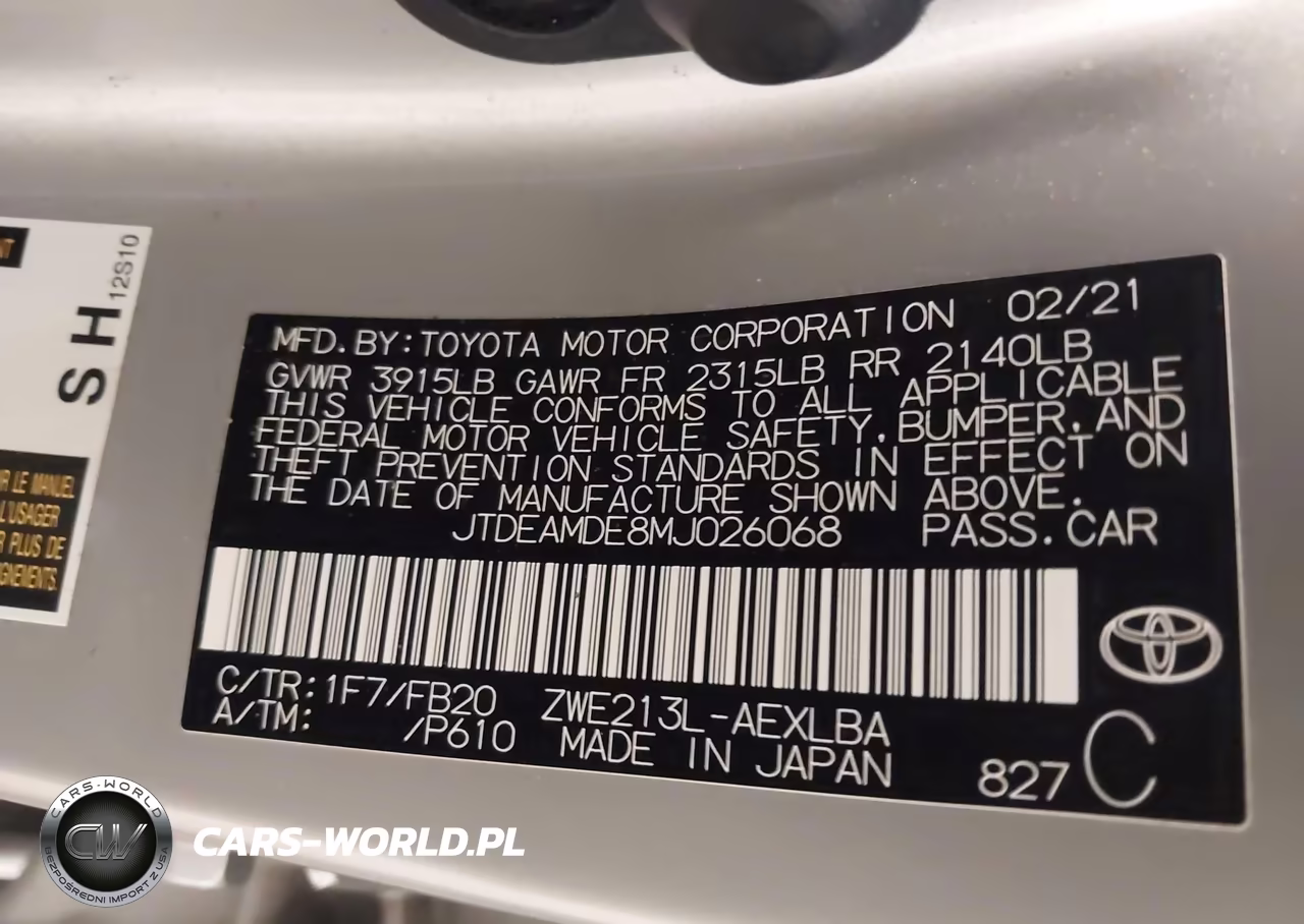 2021 Toyota Corolla Hybrid Le VIN:JTDEAMDE8MJ026068 - 9