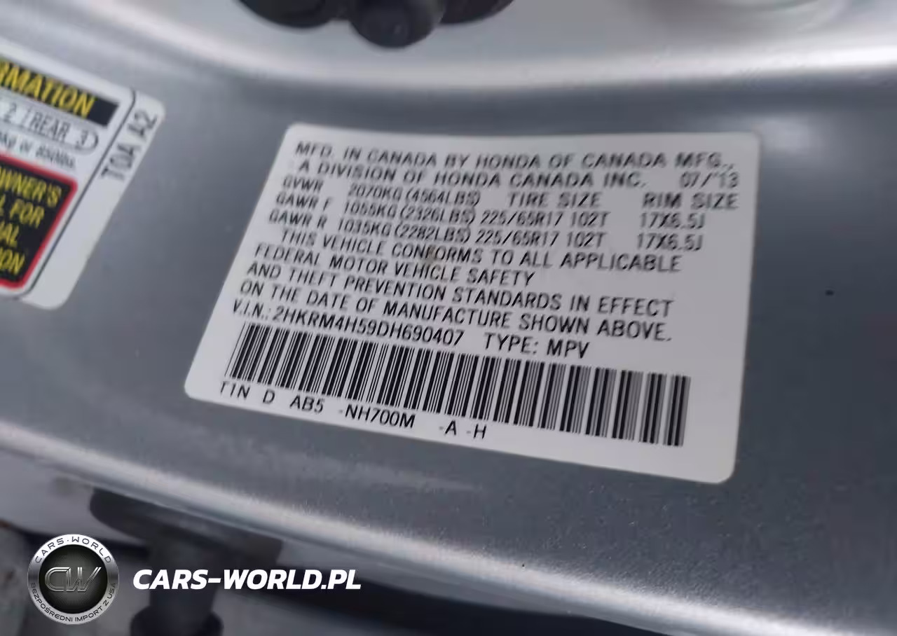 2013 Honda Cr-V Ex VIN:2HKRM4H59DH690407 - 9