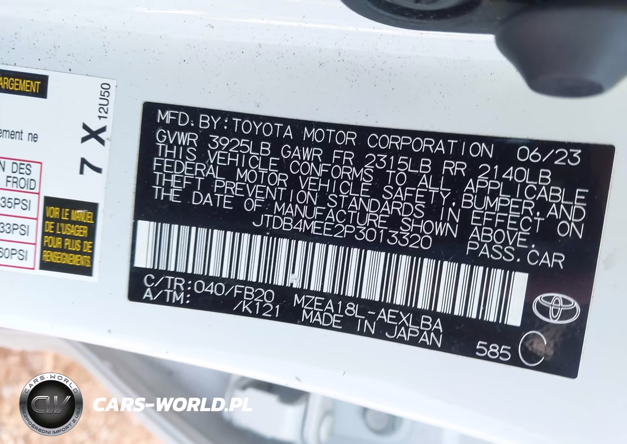 2023 Toyota Corolla Le VIN:JTDB4MEE2P3013320 - 9