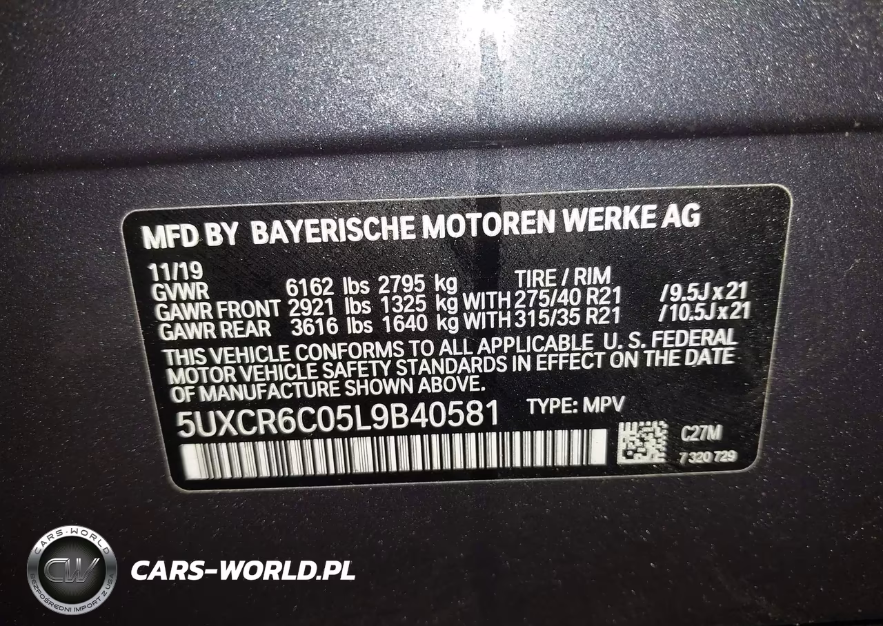 2020 BMW X5 xDrive40I VIN:5UXCR6C05L9B40581 - 9
