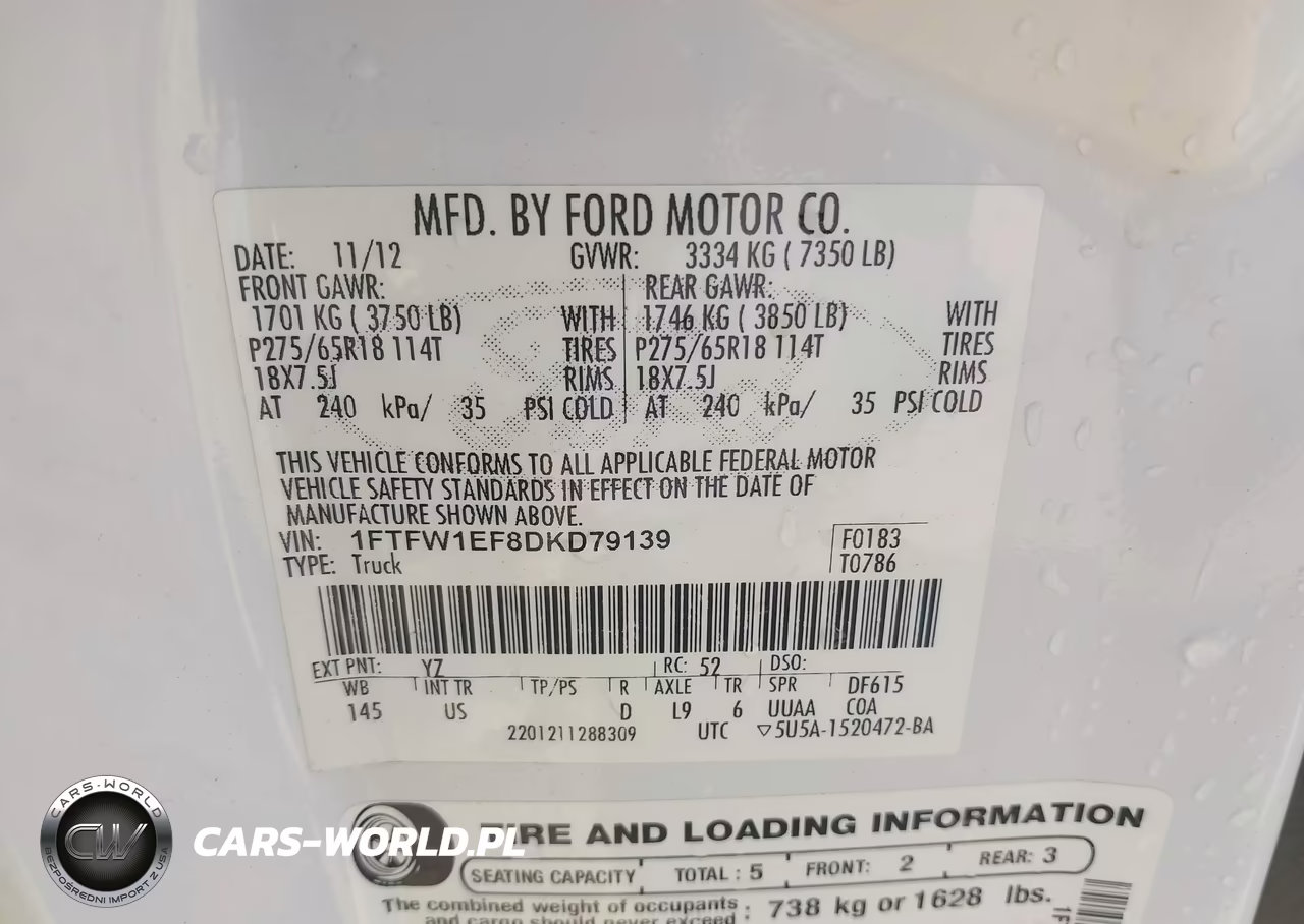 2013 Ford F-150 Xlt VIN:1FTFW1EF8DKD79139 - 9