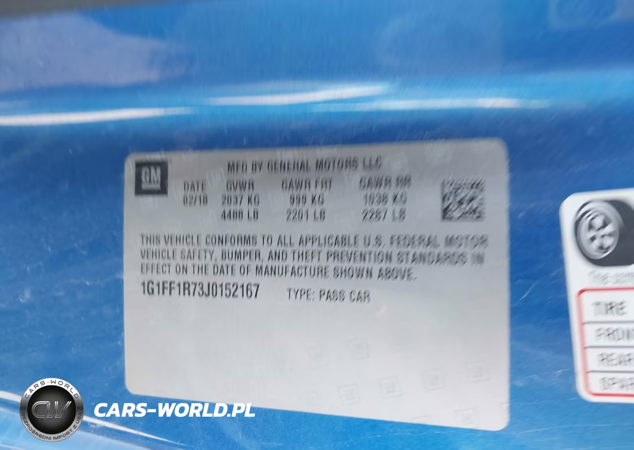 2018 Chevrolet Camaro 1Ss VIN:1G1FF1R73J0152167 - 9
