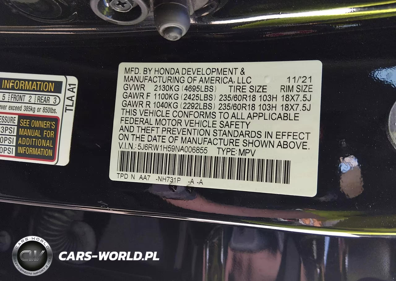 2022 Honda Cr-V 2Wd Ex VIN:5J6RW1H59NA006855 - 9