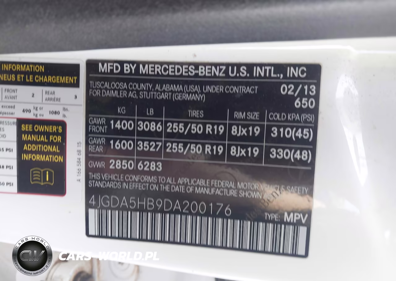2013 Mercedes-Benz Ml 350 4Matic VIN:4JGDA5HB9DA200176 - 9