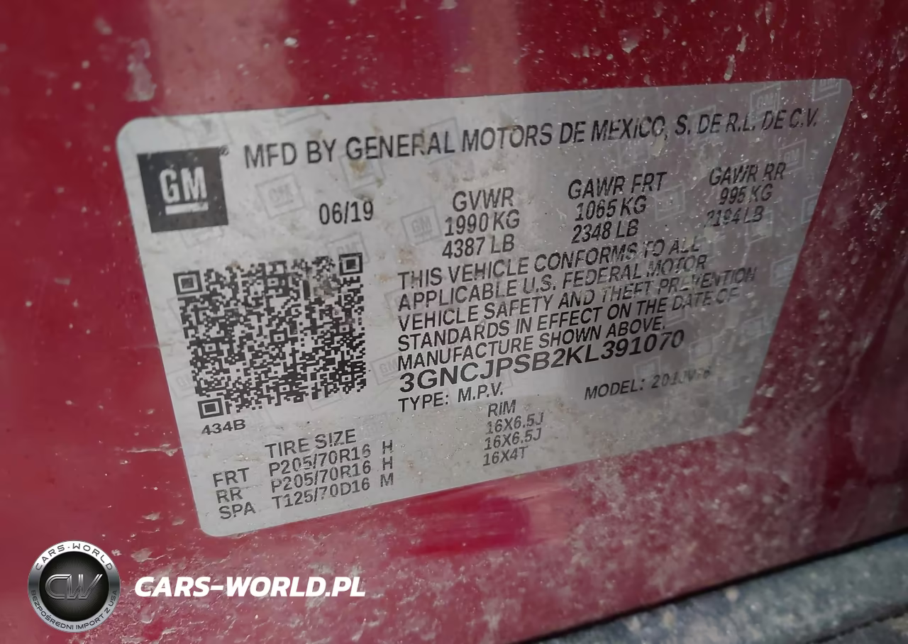 2019 Chevrolet Trax Lt VIN:3GNCJPSB2KL391070 - 9