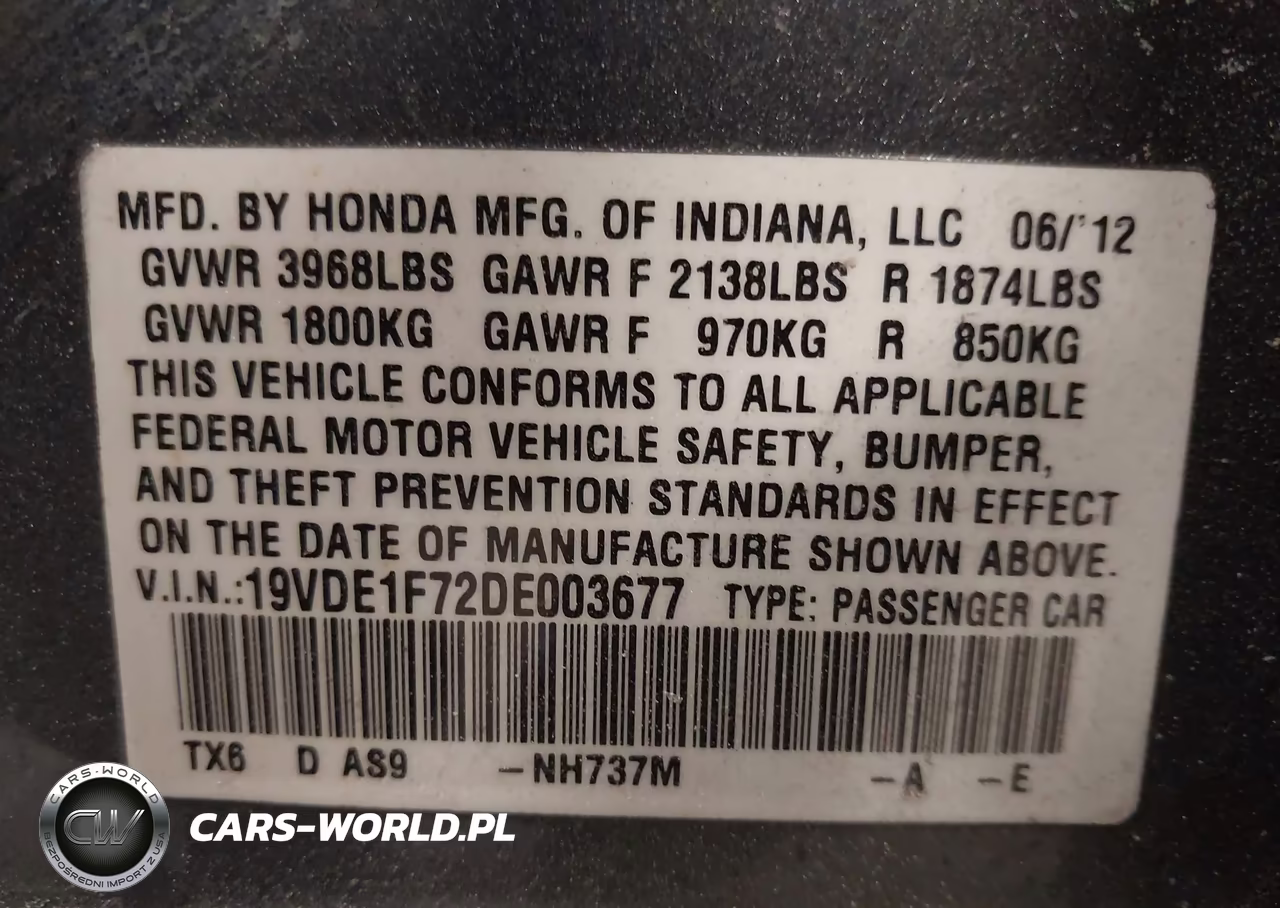 2013 Acura Ilx 2.0L VIN:19VDE1F72DE003677 - 9