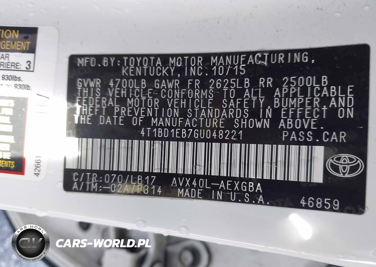 2016 Toyota Avalon Hybrid Xle-Xle Premium VIN:4T1BD1EB7GU048221 - 9