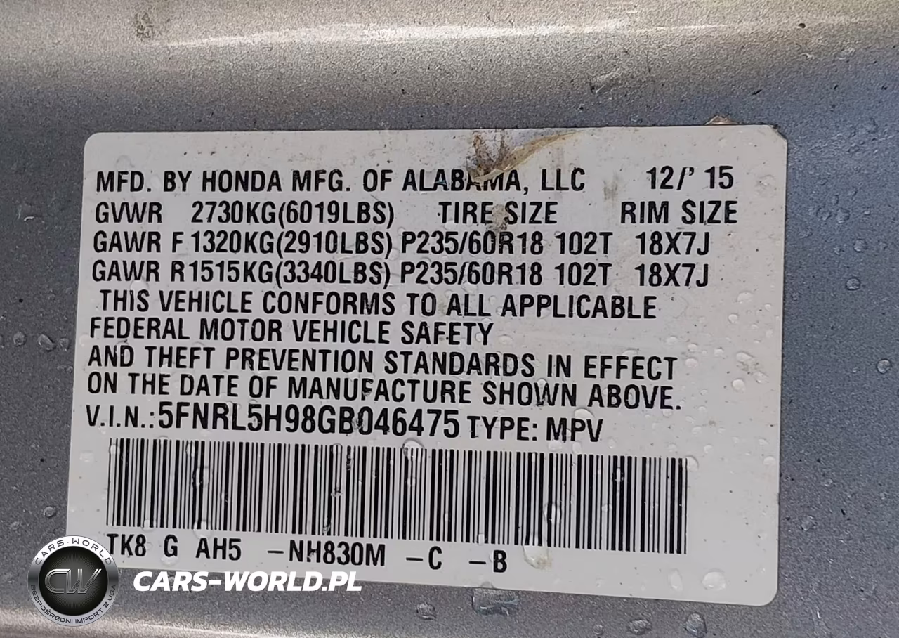 2016 Honda Odyssey Touring-Touring Elite VIN:5FNRL5H98GB046475 - 9