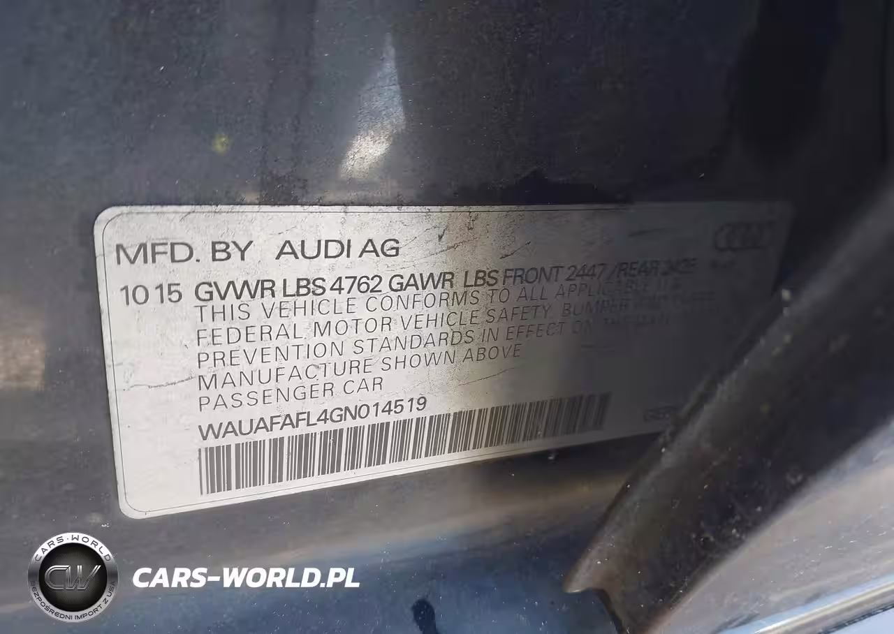 2016 Audi A4 2.0T Premium VIN:WAUAFAFL4GN014519 - 9