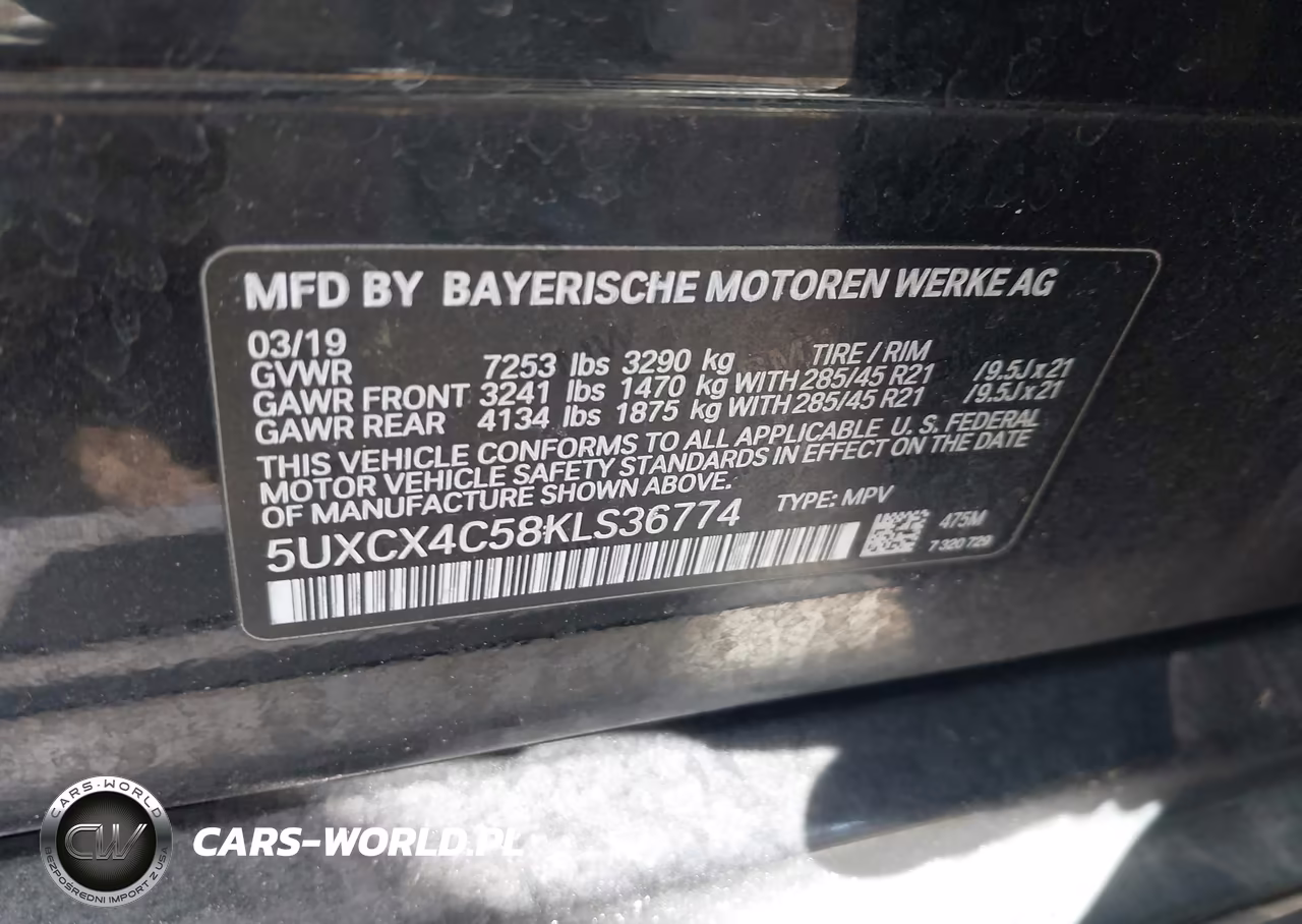 2019 BMW X7 xDrive50I VIN:5UXCX4C58KLS36774 - 9