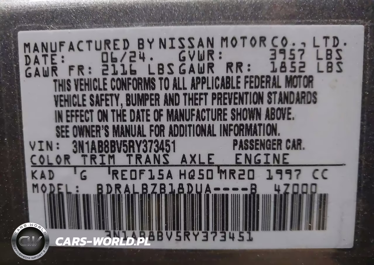 2024 Nissan Sentra S Xtronic Cvt VIN:3N1AB8BV5RY373451 - 9