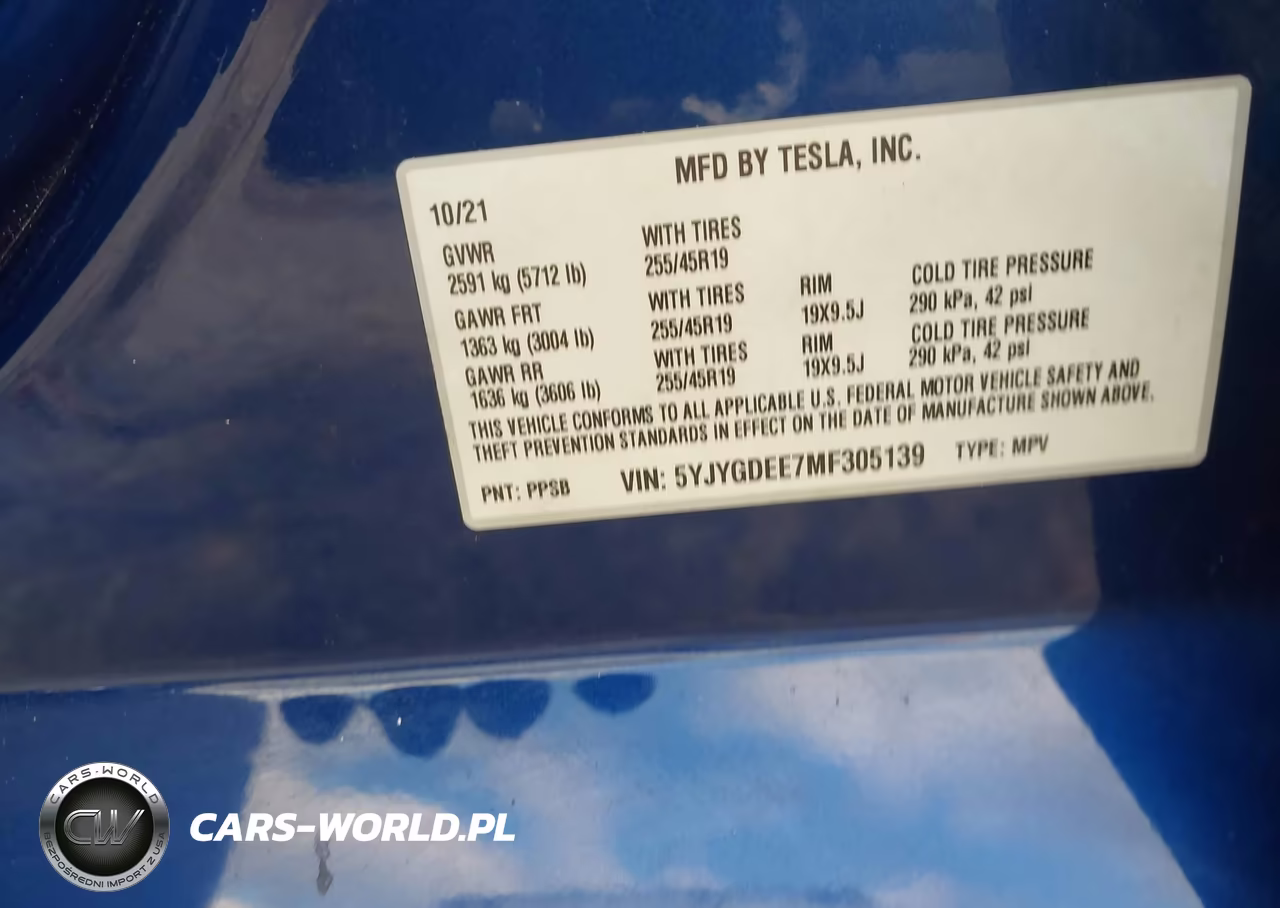 2021 Tesla Model Y Long Range Dual Motor All-Wheel Drive VIN:5YJYGDEE7MF305139 - 9