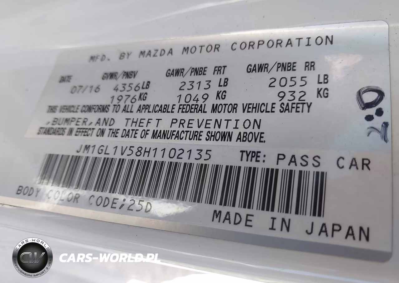 2017 Mazda Mazda6 Touring VIN:JM1GL1V58H1102135 - 9