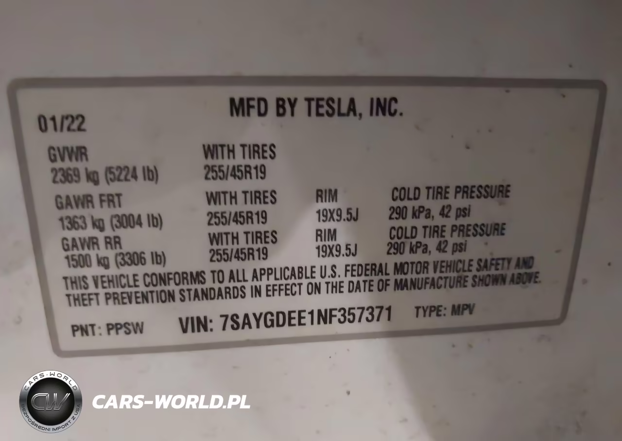 2022 Tesla Model Y Long Range Dual Motor All-Wheel Drive VIN:7SAYGDEE1NF357371 - 9