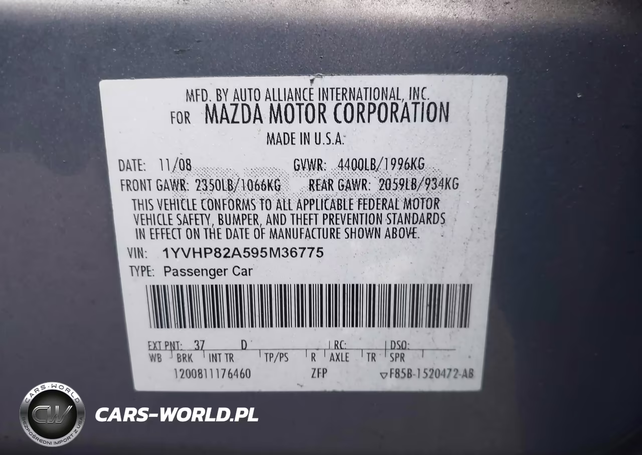 2009 Mazda Mazda6 I Touring VIN:1YVHP82A595M36775 - 9