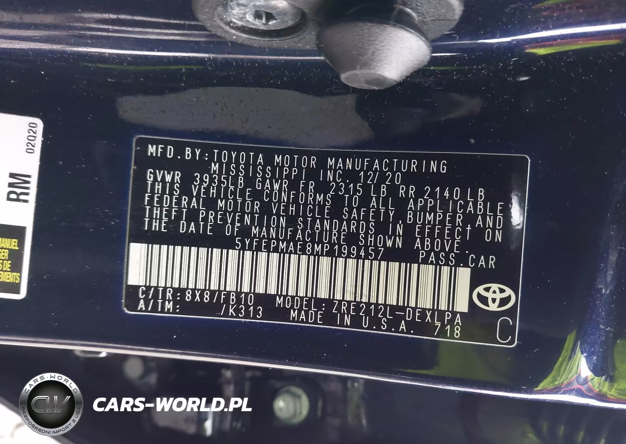 2021 Toyota Corolla Le VIN:5YFEPMAE8MP199457 - 9
