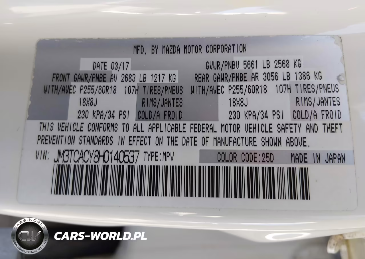 2017 Mazda Cx-9 Touring VIN:JM3TCACY8H0140537 - 9
