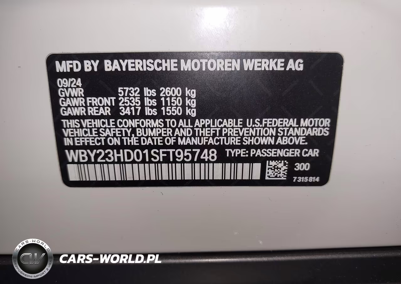 2025 BMW I4 Gran Coupe Edrive40 VIN:WBY23HD01SFT95748 - 9