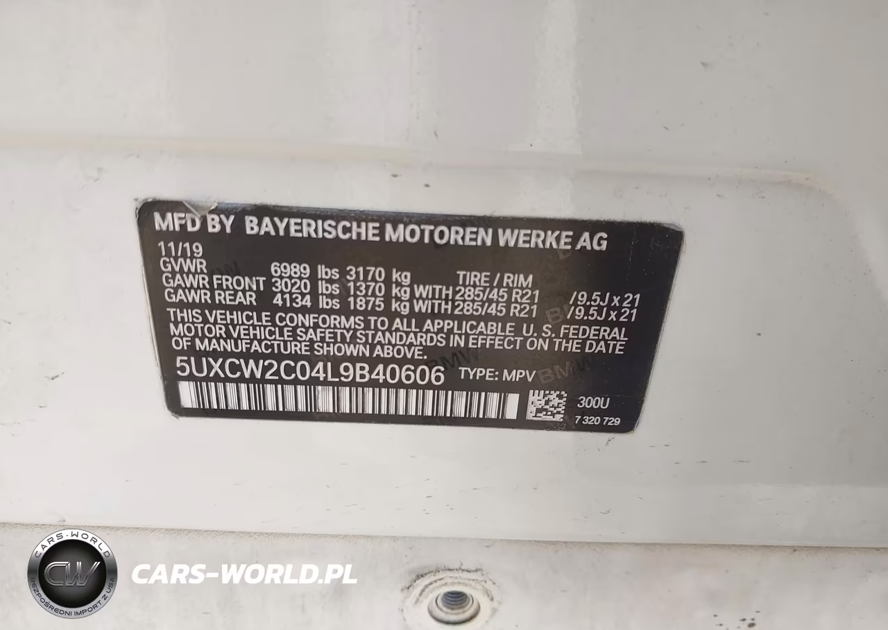 2020 BMW X7 xDrive40I VIN:5UXCW2C04L9B40606 - 9