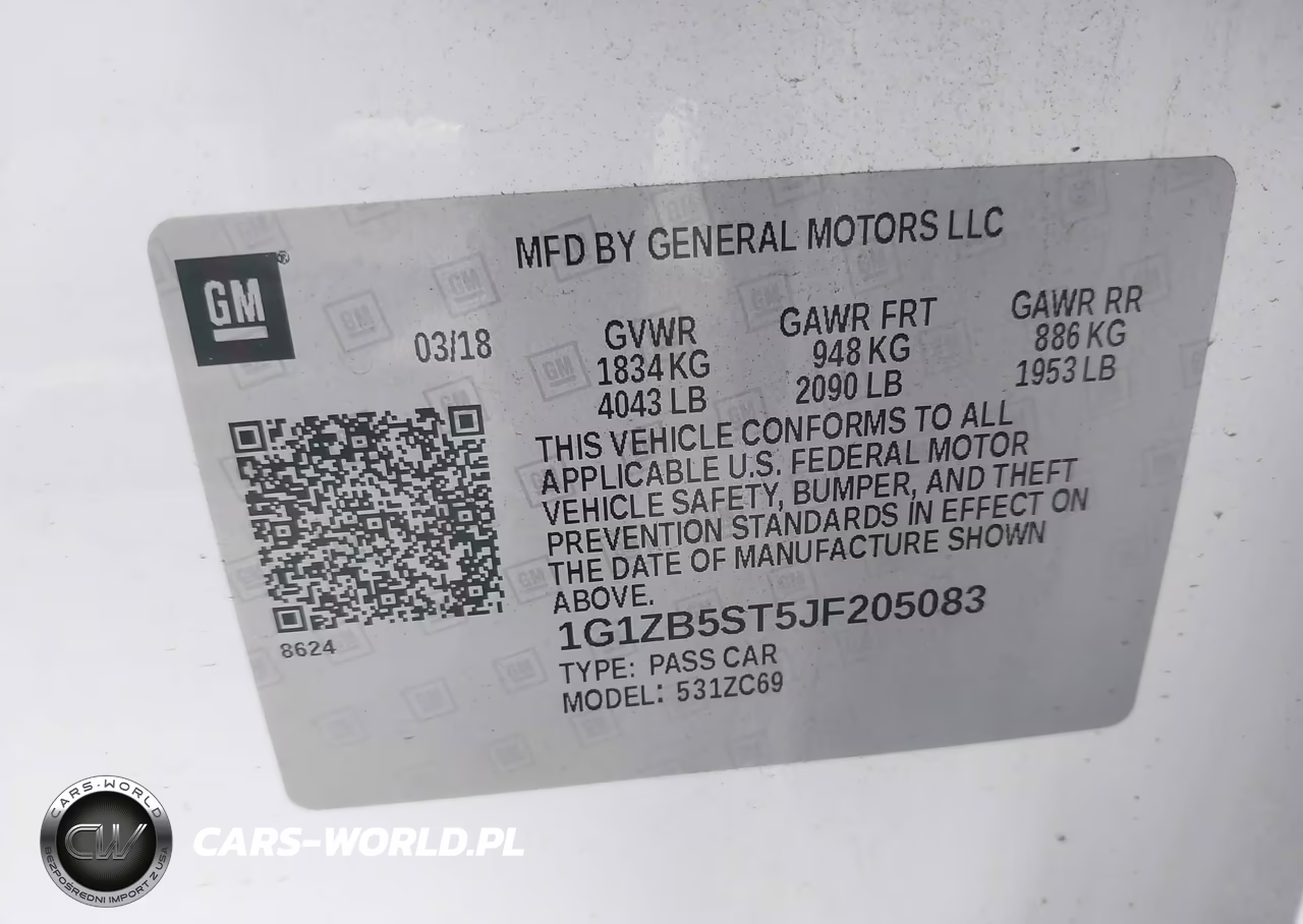 2018 Chevrolet Malibu 1Ls VIN:1G1ZB5ST5JF205083 - 9