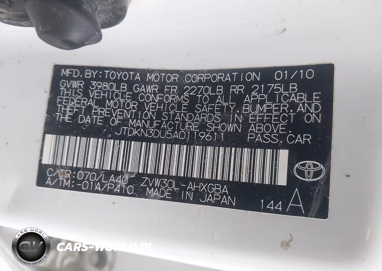 2010 Toyota Prius Iv VIN:JTDKN3DU5A0119611 - 9