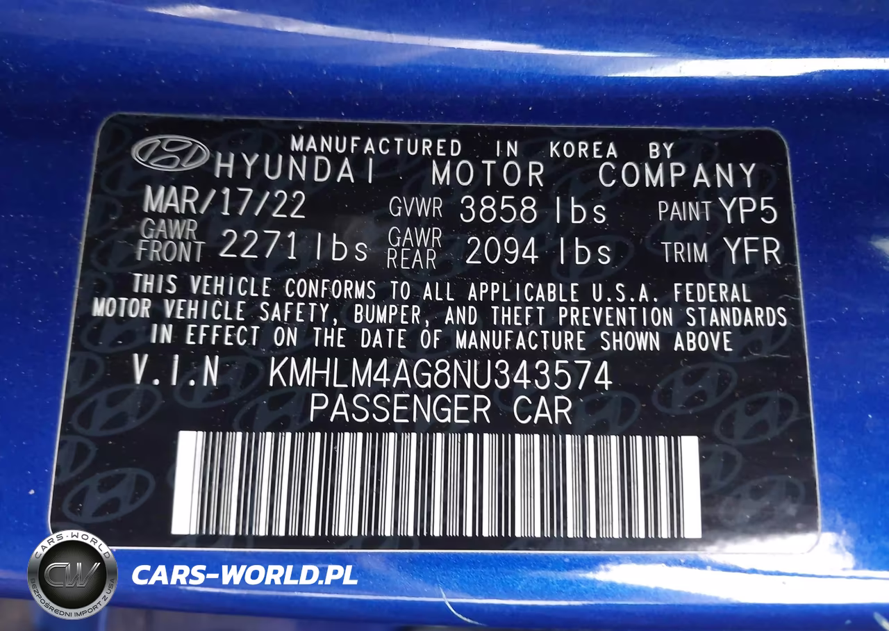 2022 Hyundai Elantra Sel VIN:KMHLM4AG8NU343574 - 9