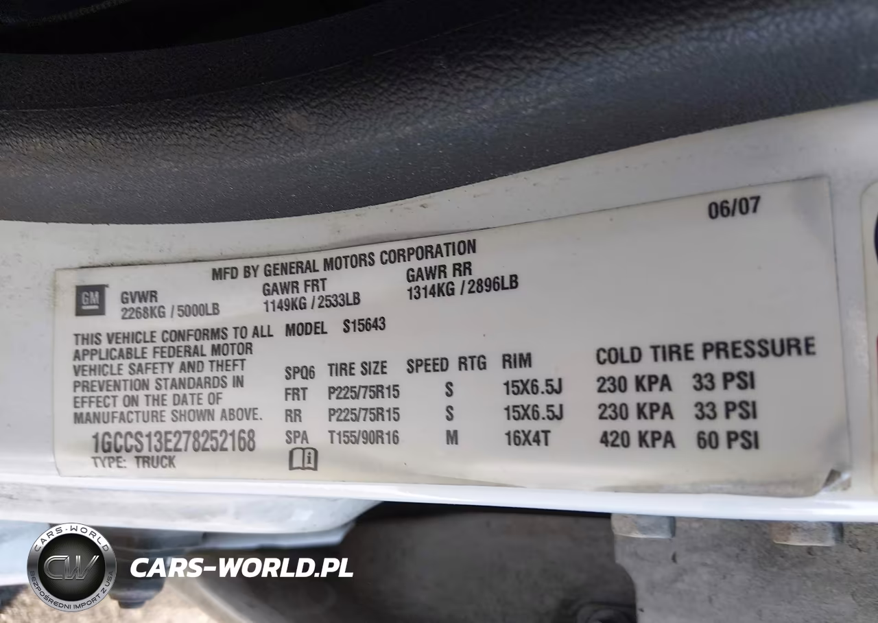 2007 Chevrolet Colorado Lt VIN:1GCCS13E278252168 - 9