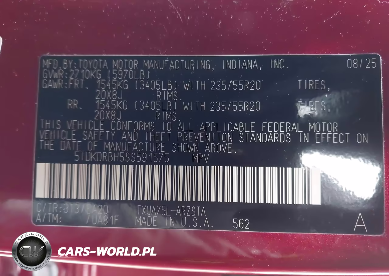 2025 Toyota Highlander Xse VIN:5TDKDRBH5SS591575 - 9