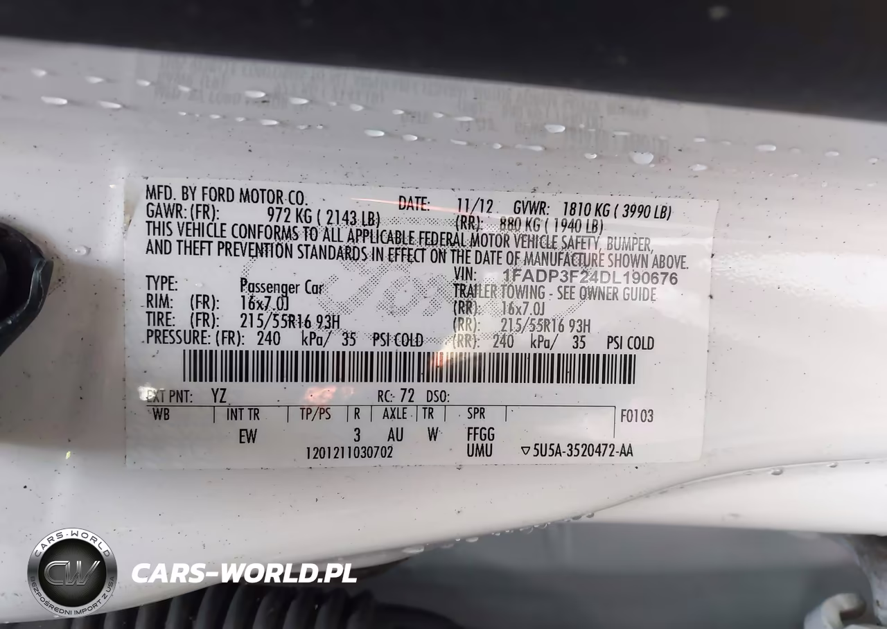 2013 Ford Focus Se VIN:1FADP3F24DL190676 - 9