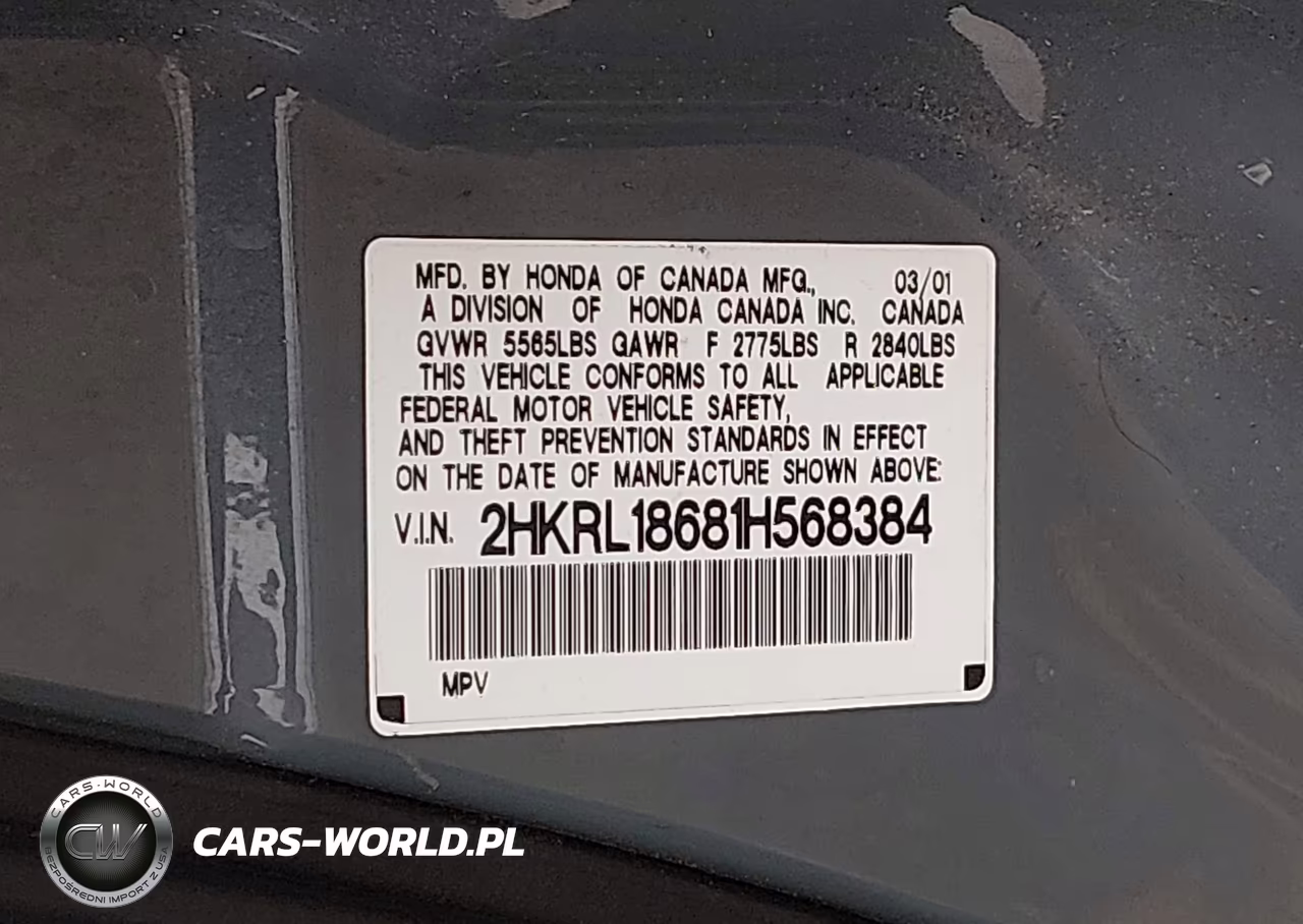 2001 Honda Odyssey Ex VIN:2HKRL18681H568384 - 9
