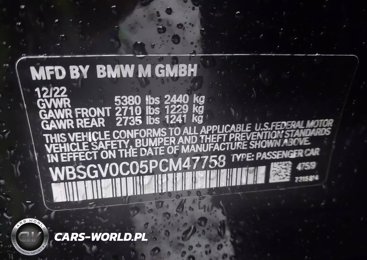 2023 BMW M8 Gran Coupe Competition VIN:WBSGV0C05PCM47758 - 9