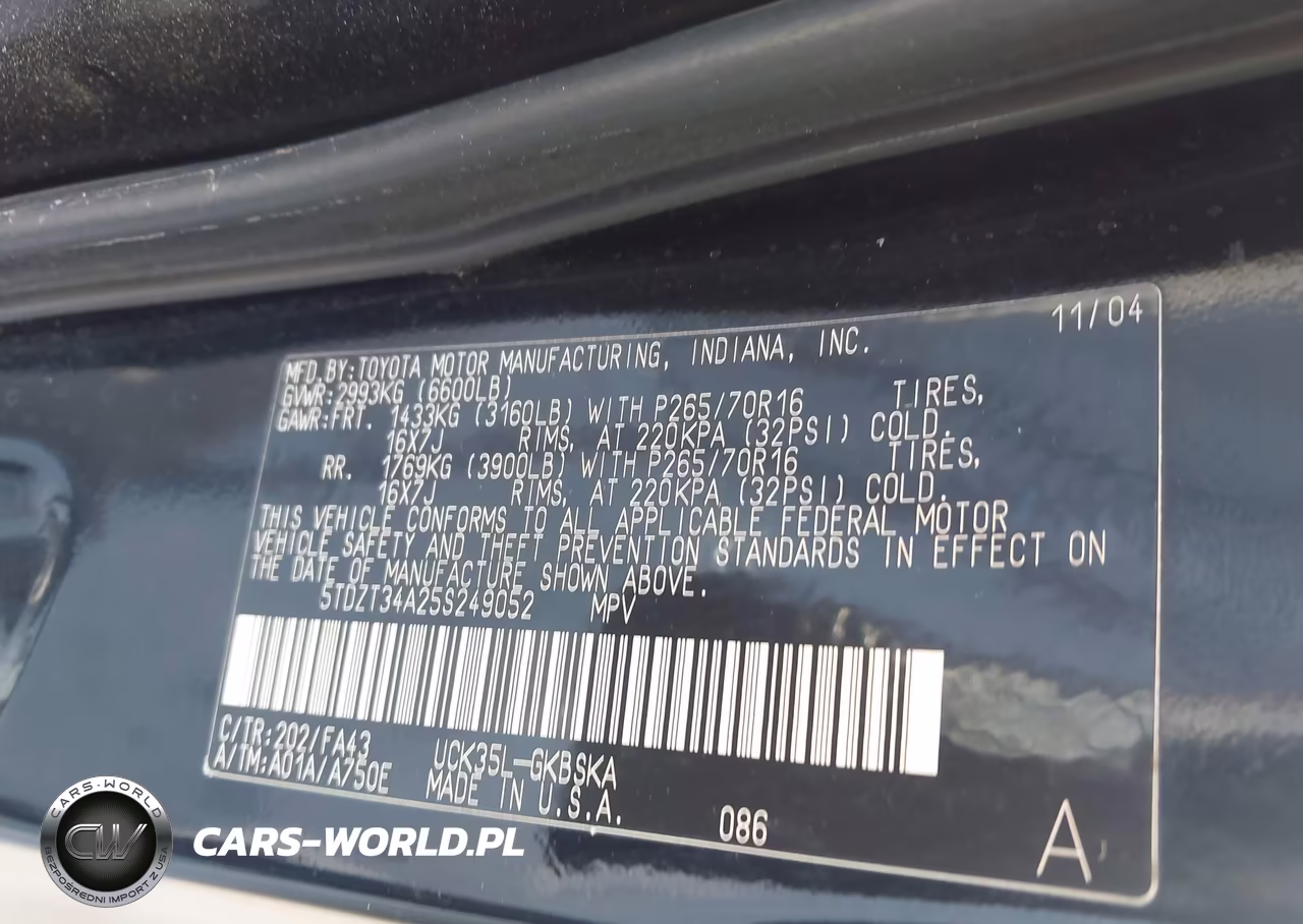 2005 Toyota Sequoia Sr5 V8 VIN:5TDZT34A25S249052 - 9