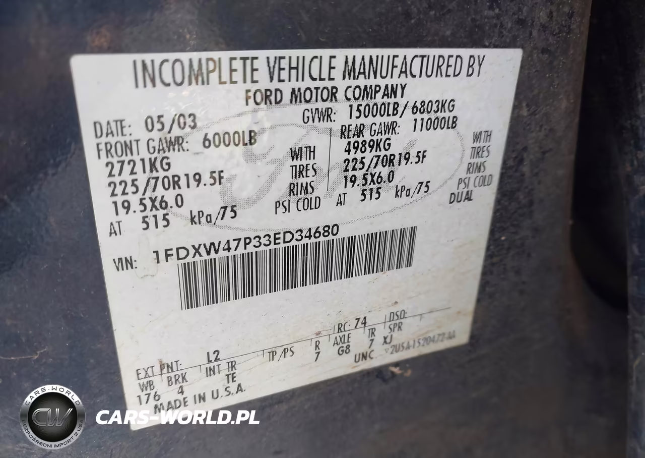 2003 Ford F-450 VIN:1FDXW47P33ED34680 - 8