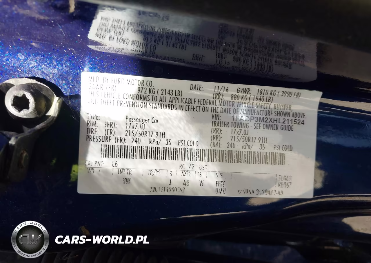 2017 Ford Focus Sel VIN:1FADP3M2XHL211524 - 9