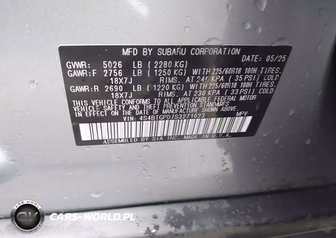 2025 Subaru Outback Touring Xt VIN:4S4BTGPD7S3271023 - 9