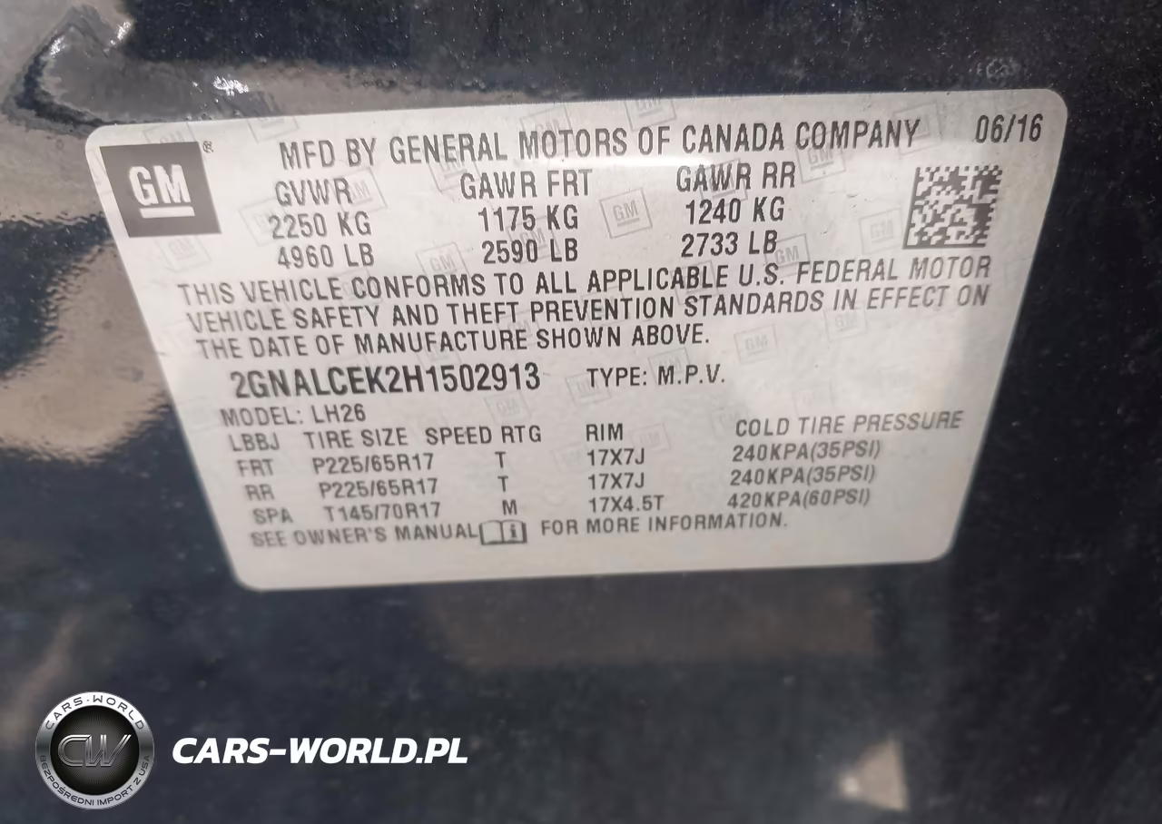2017 Chevrolet Equinox Lt VIN:2GNALCEK2H1502913 - 9