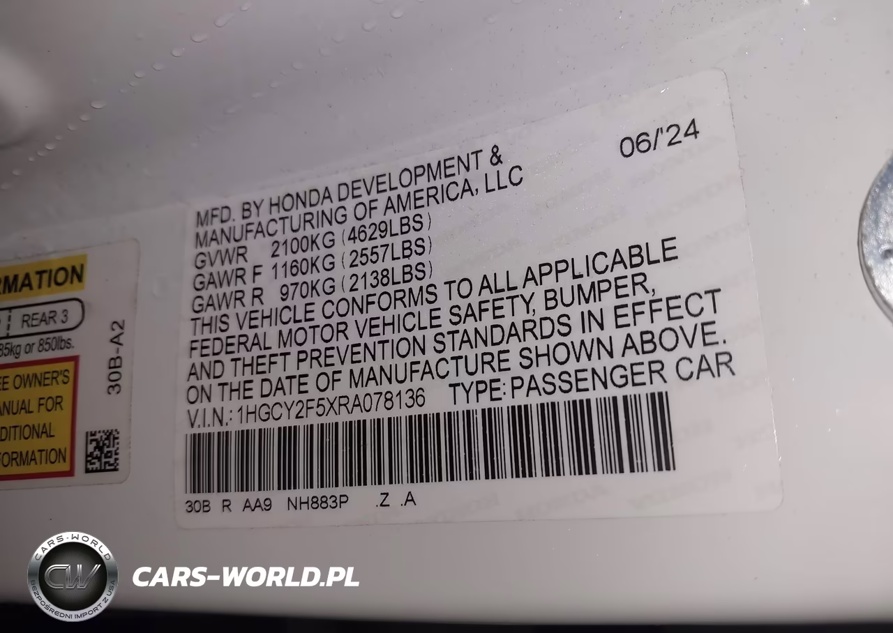 2024 Honda Accord Hybrid Sport VIN:1HGCY2F5XRA078136 - 9