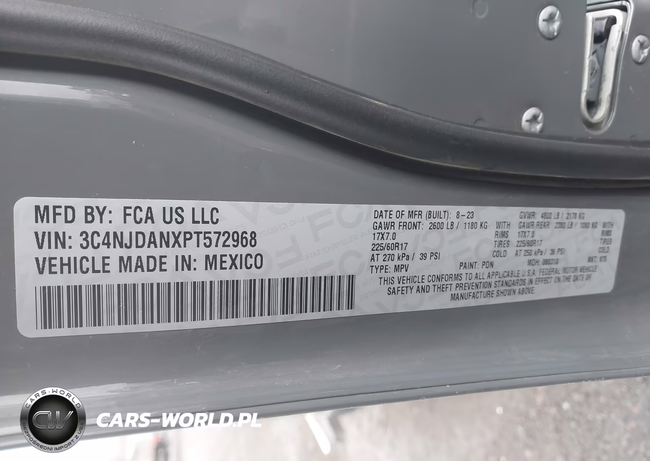 2023 Jeep Compass Sport 4X4 VIN:3C4NJDANXPT572968 - 9