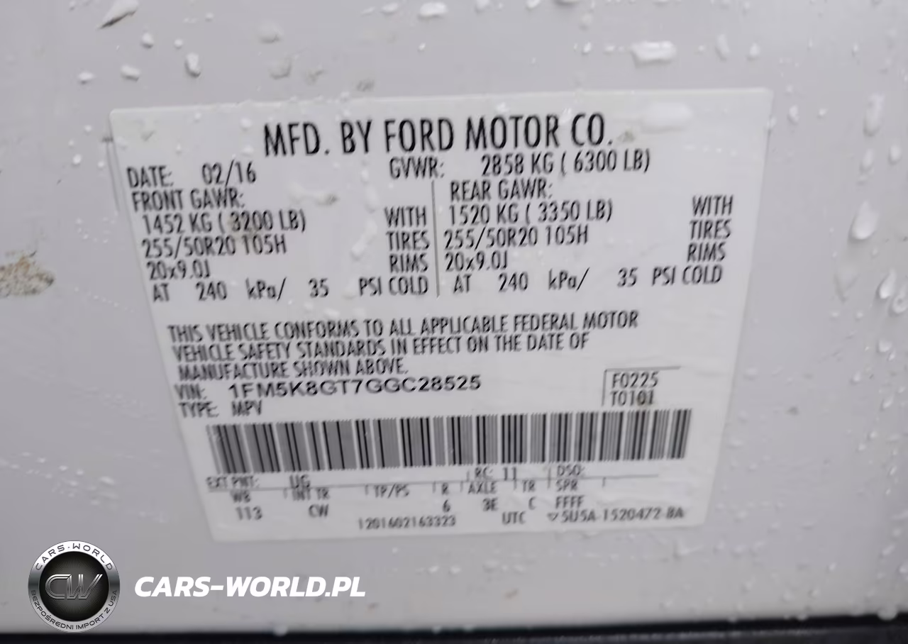 2016 Ford Explorer Sport VIN:1FM5K8GT7GGC28525 - 9