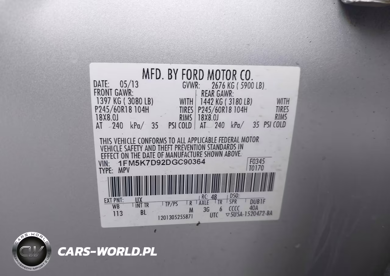 2013 Ford Explorer Xlt VIN:1FM5K7D92DGC90364 - 9