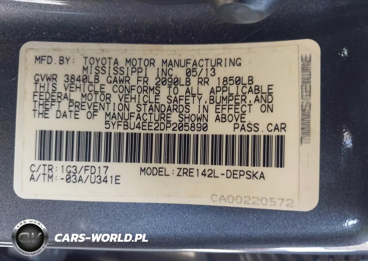 2013 Toyota Corolla S VIN:5YFBU4EE2DP205890 - 9
